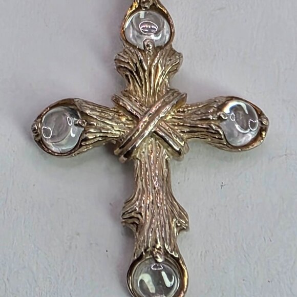 Sterling Silver Crossâ Pendant Vintage 925 Religious Christian Jewelry CBX - Picture 3 of 6